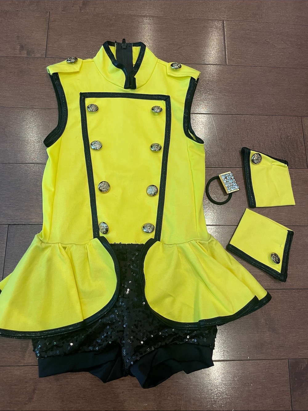 One piece Dance Costume with accessories